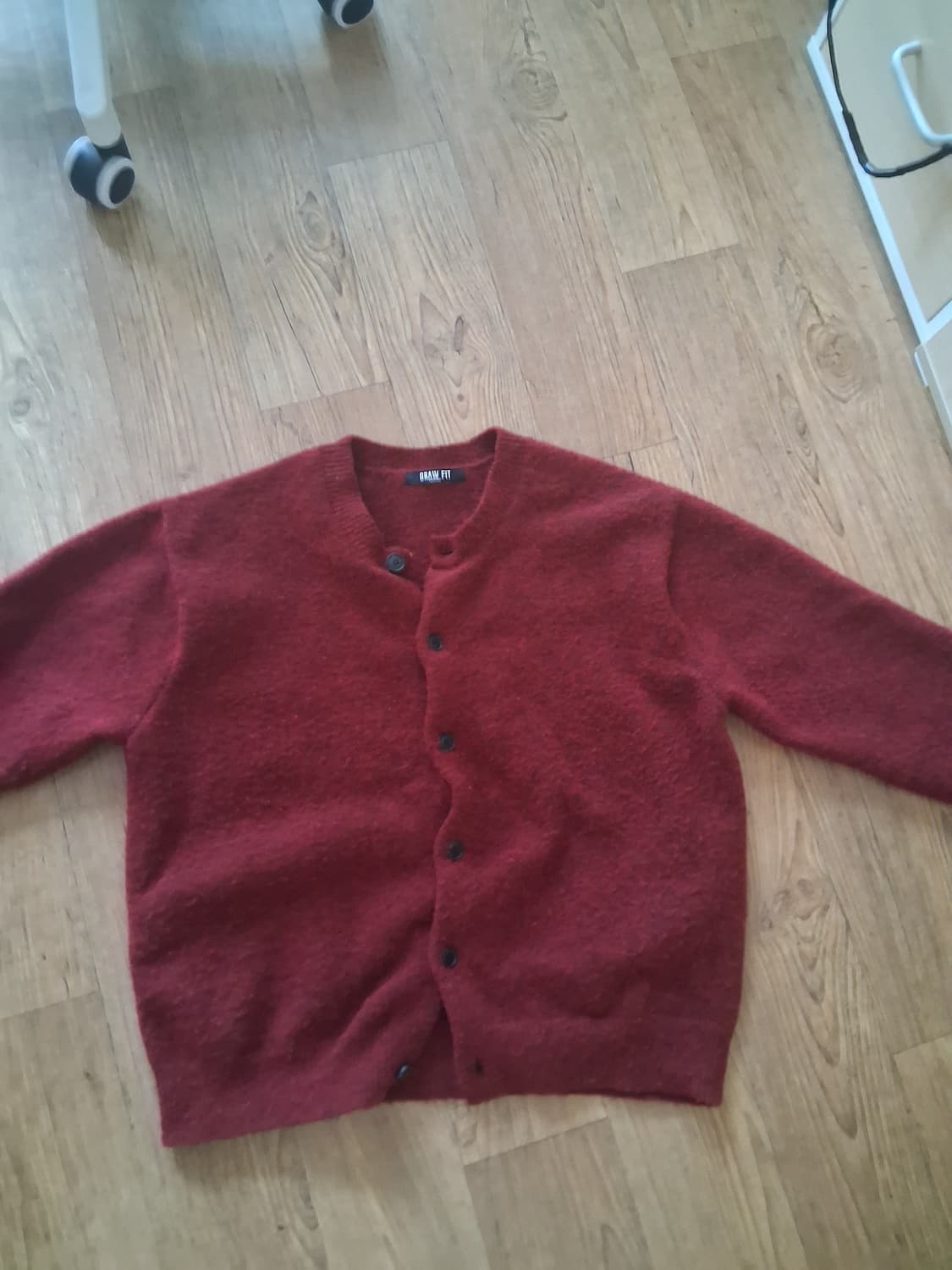 어베인 울 크롭 니트 가디건 [RED] 상품이미지1