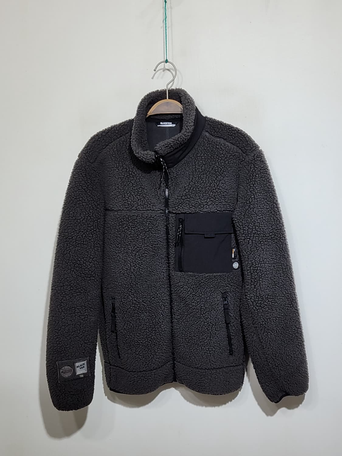 (90) 블랙야크 플리스 점퍼 차콜 뽀글이 후리스 자켓  상품이미지1