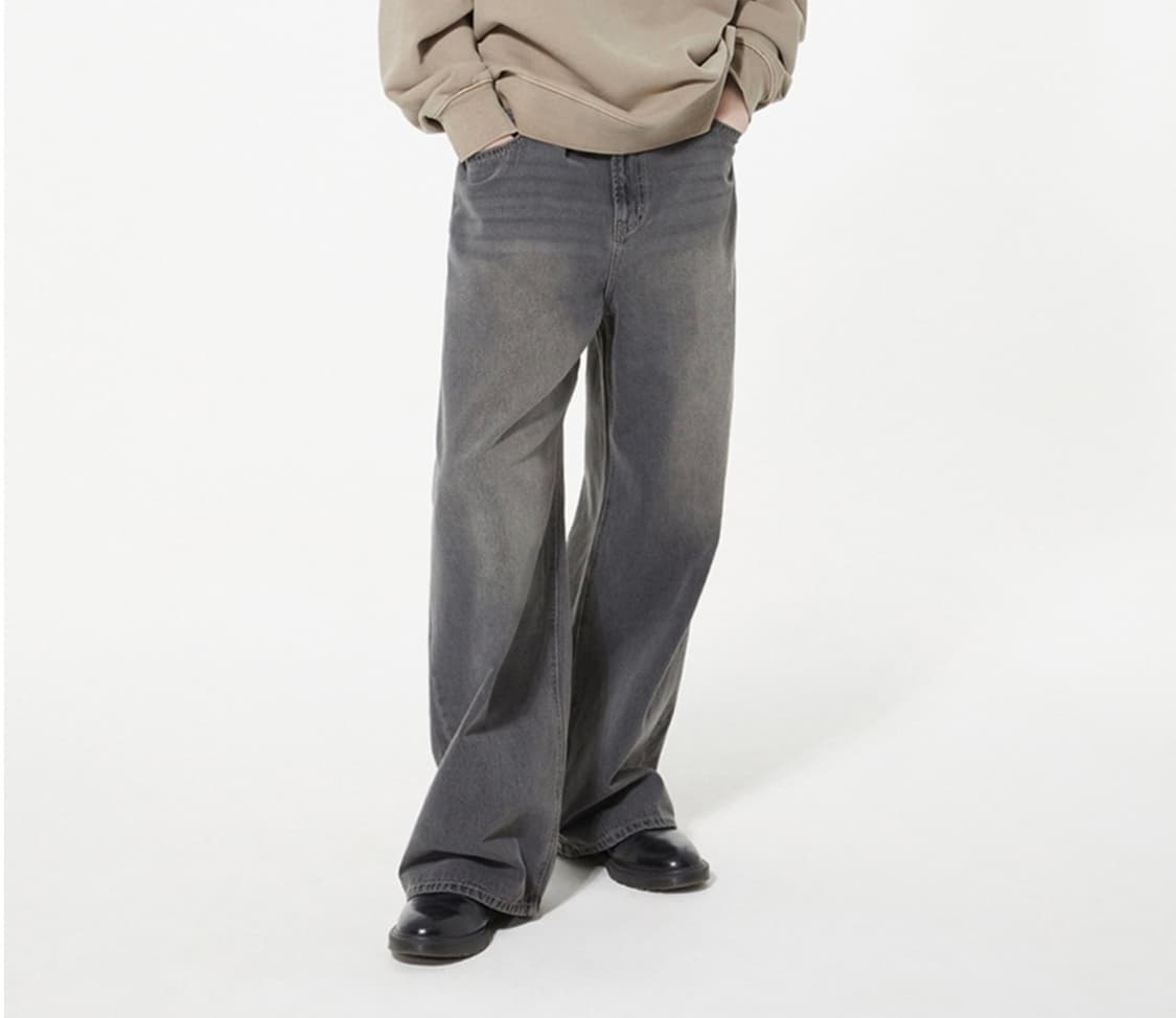 비바스튜디오 WIDE DENIM PANTS [SAND BLACK] M 상품이미지3