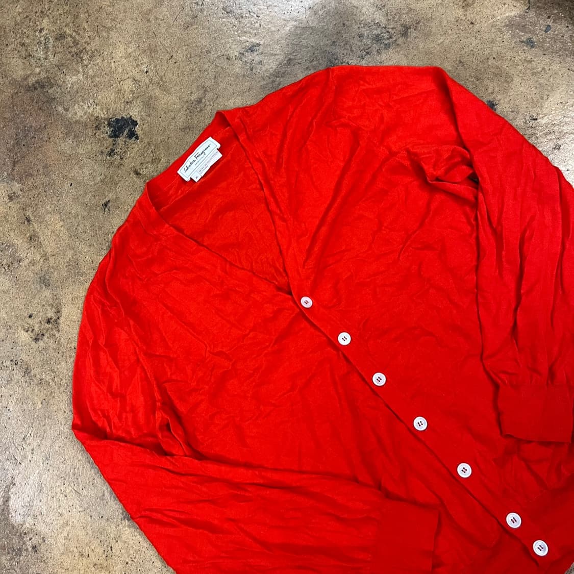 [정품/XL] 살바토레 페라가모 레드 가디건 b15 상품이미지1