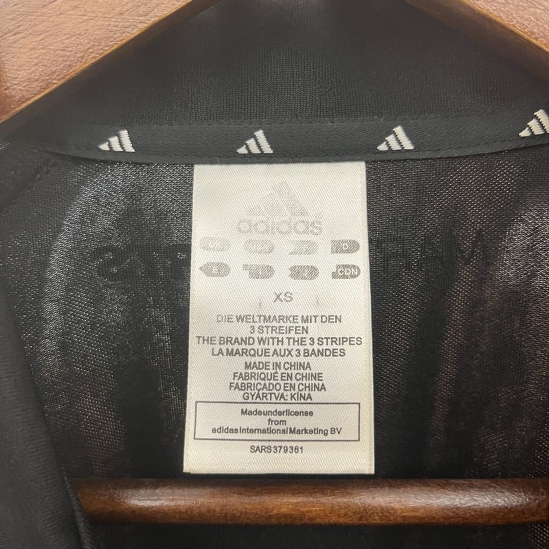 아디다스 마샬아츠 빈티지 Y2K 검골 져지 집업 XS C10573 상품이미지5