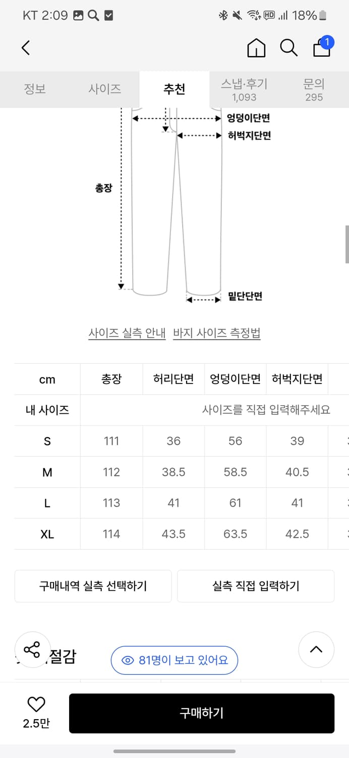 벌룬핏 흑청데님팬츠 상품이미지2