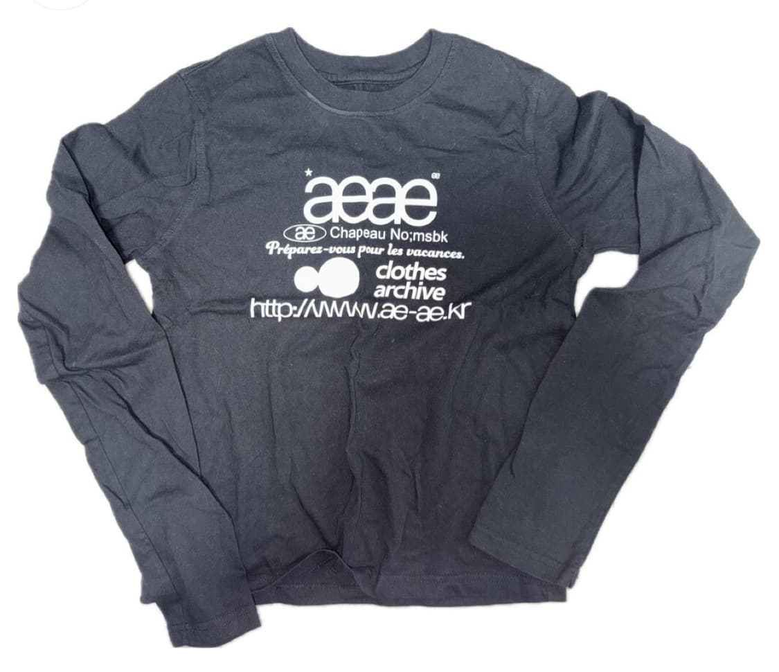 aeae 로고 크롭 롱슬리브 상품이미지1
