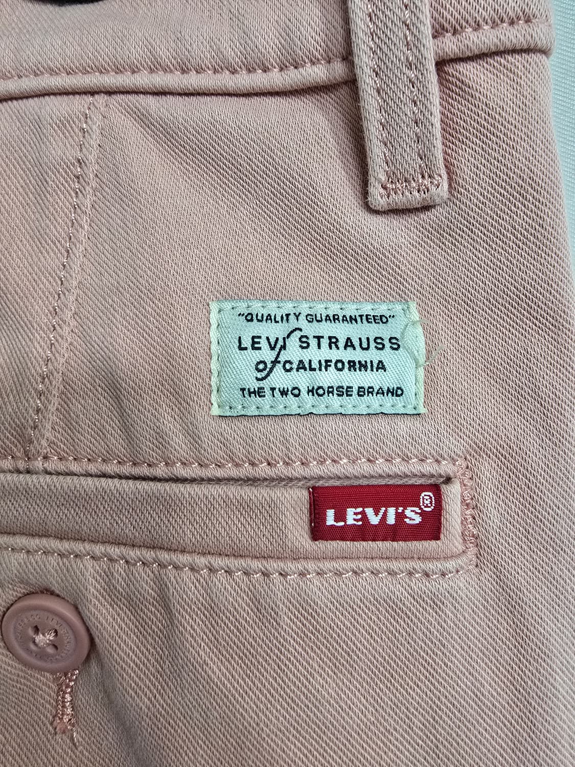 리바이스 핑크색 면 반바지 5부 (1566) 상품이미지3