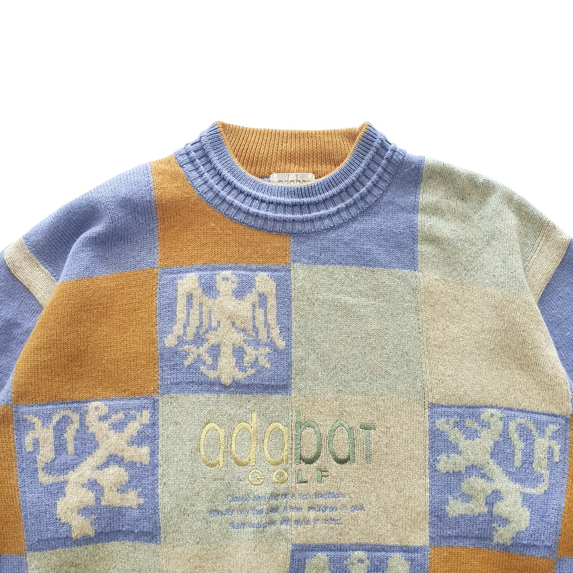 (adabat) 사각 배색 울 니트 스웨터 상품이미지3