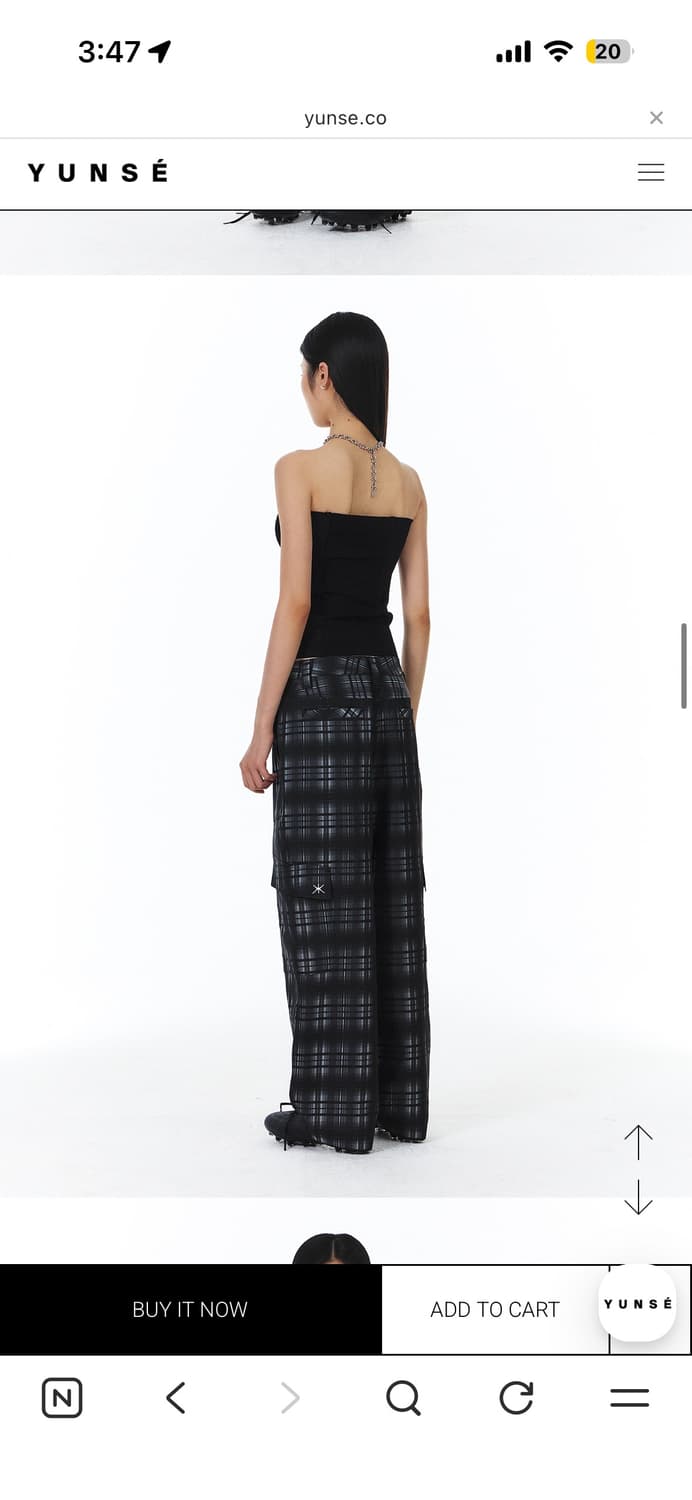 yunse 윤세 체크 카고 팬츠 2 상품이미지2