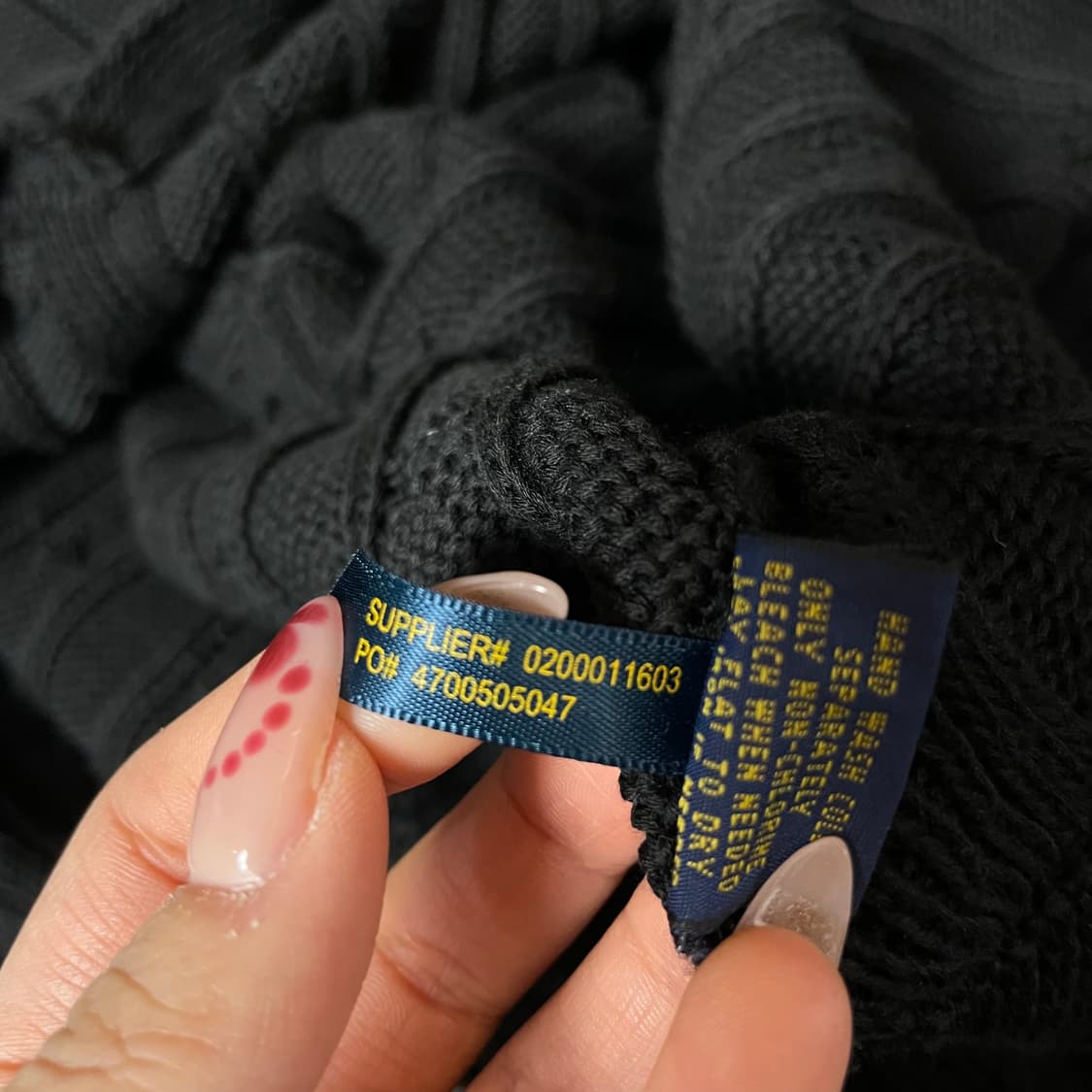 폴로랄프로렌 레드포니 블랙 케이블 긴팔 니트 M 상품이미지6