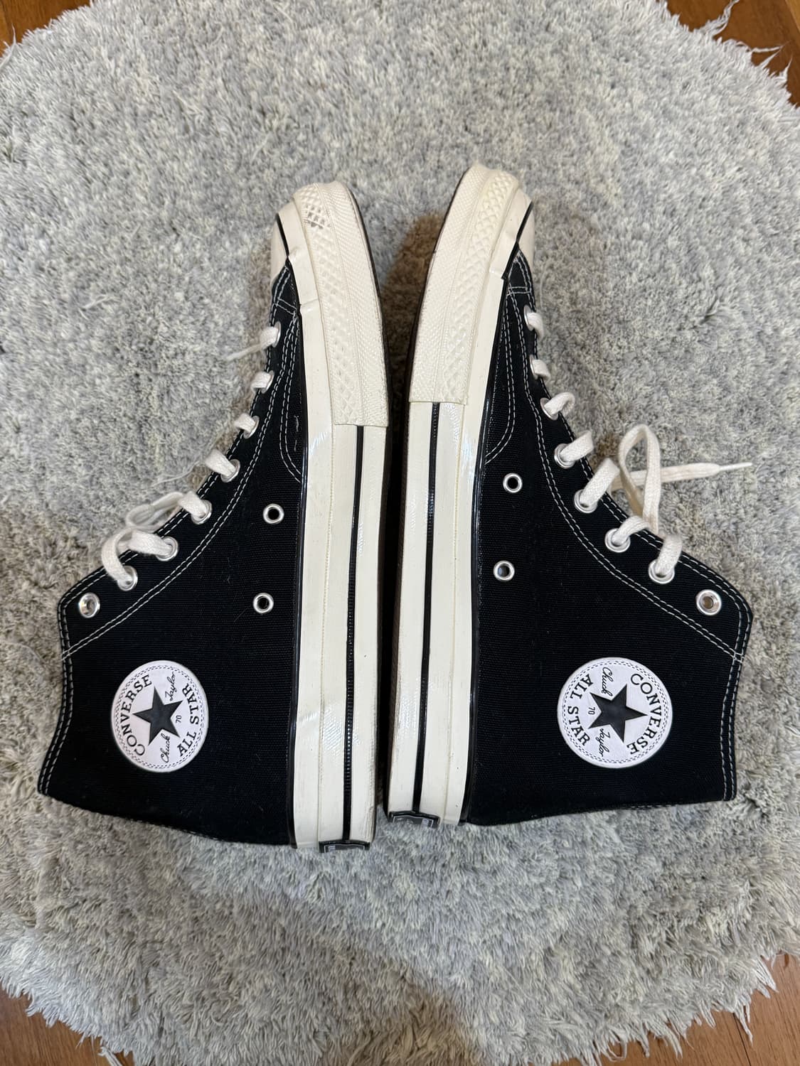 [280] 컨버스 척 70 하이 블랙 하이 스니커즈 상품이미지3