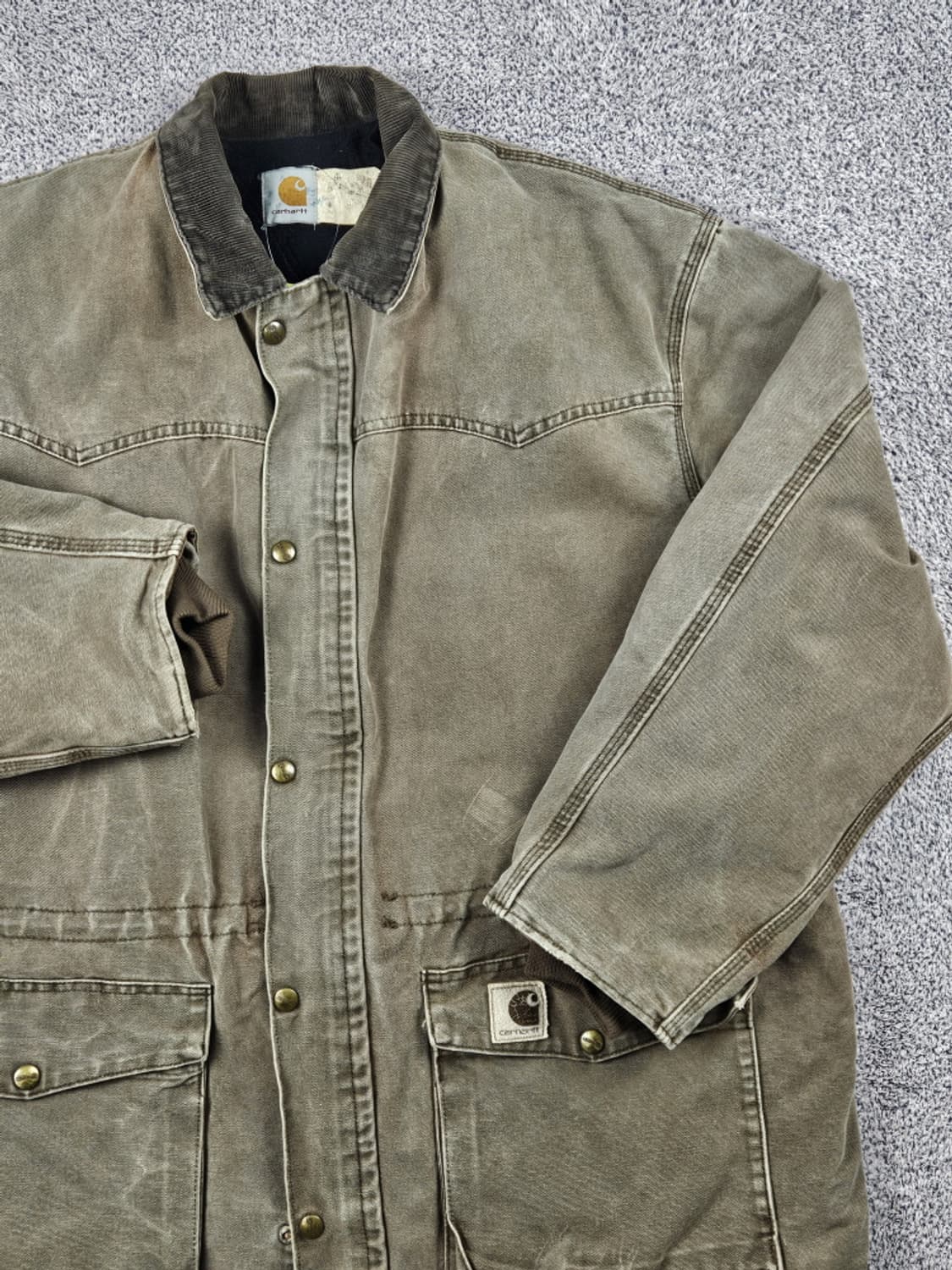 90's USA 칼하트 덕 워크 아크틱 초어 자켓 (XL) / 10072 상품이미지3