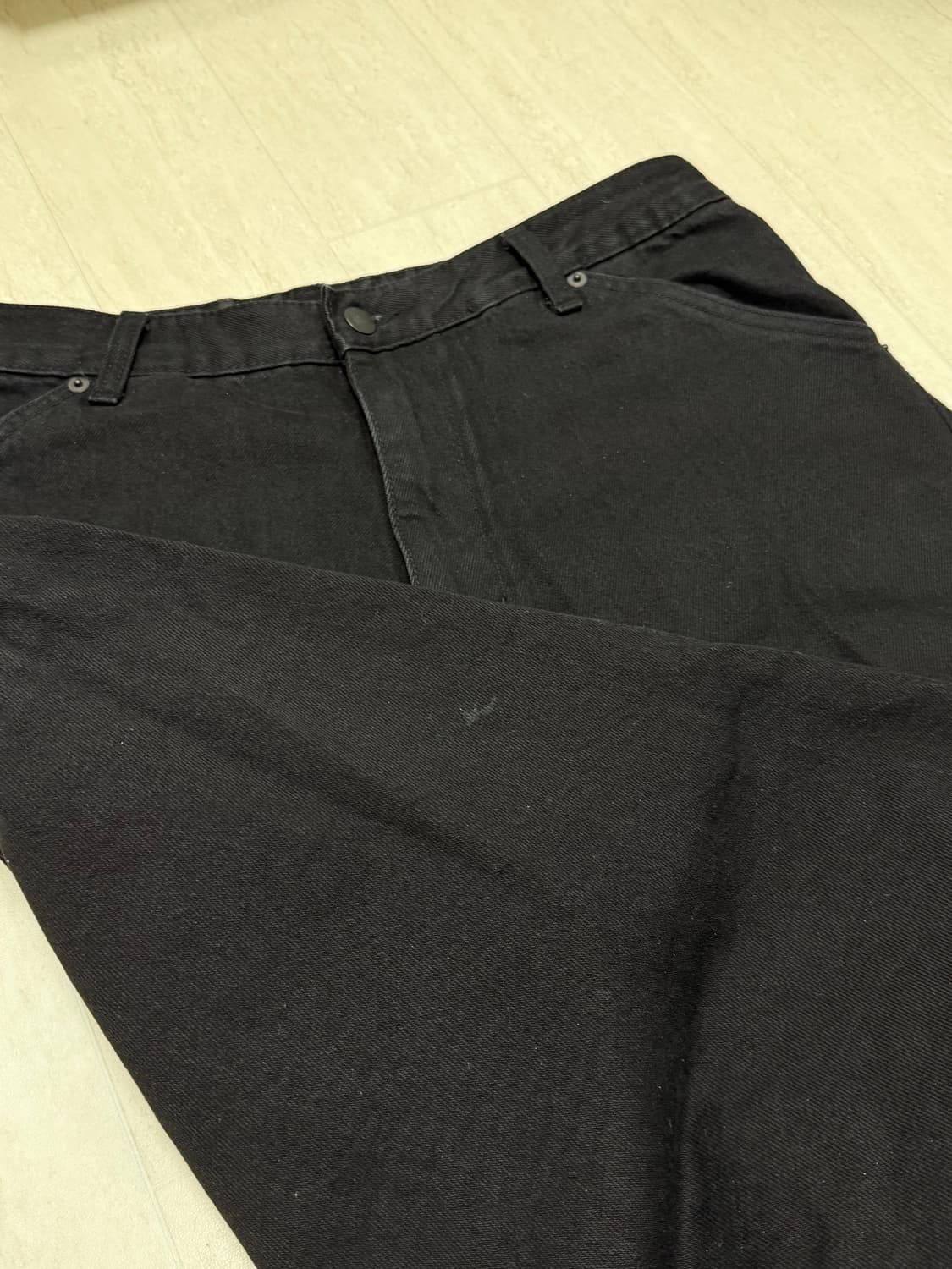 해칭룸 와이드 커브진/제트블랙/5 상품이미지5