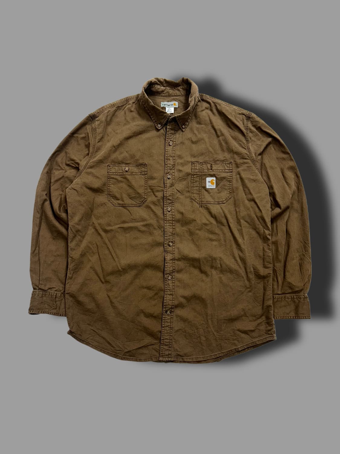 칼하트 FR 브라운 워크 셔츠 L 상품이미지4