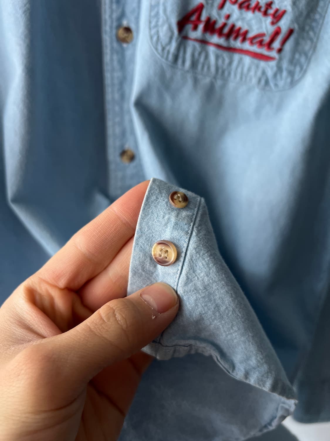 [M]90's USA 빈티지 워너브라더스 데님 셔츠 상품이미지4