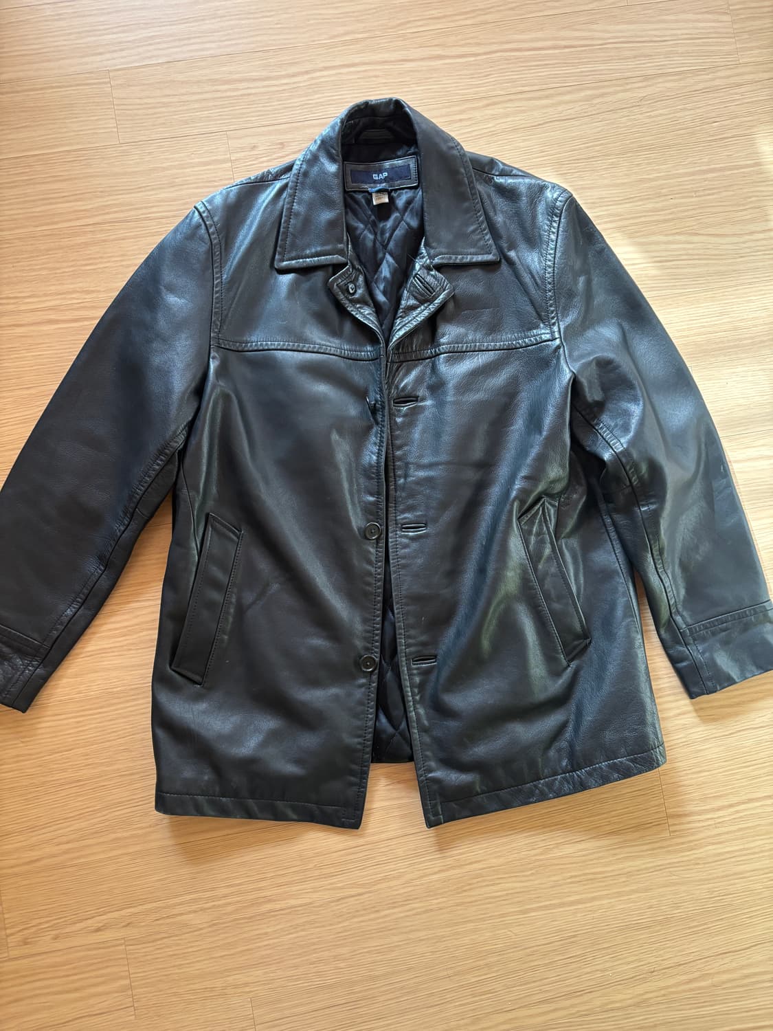 90s gap leather carcoat 상품이미지1