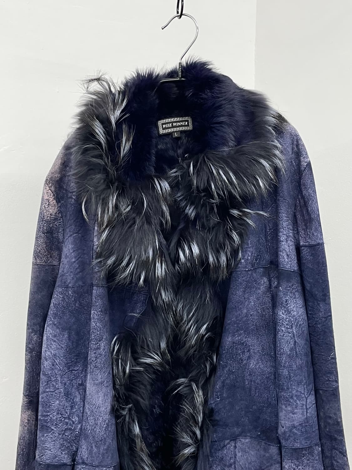 딥블루 디테일 퍼 무스탕  상품이미지6