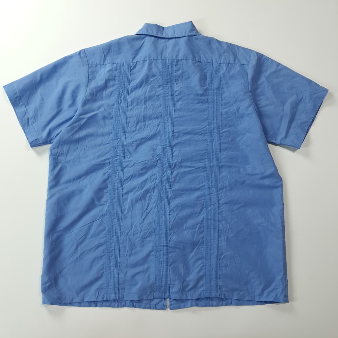 CK448 L 과야베라 90s 4포켓 블루 반팔 집업 셔츠 상품이미지5