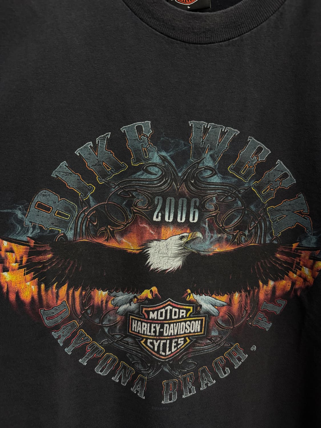 할리데이비슨 바이크위크 데이토나 플레임 이글 티셔츠 상품이미지2
