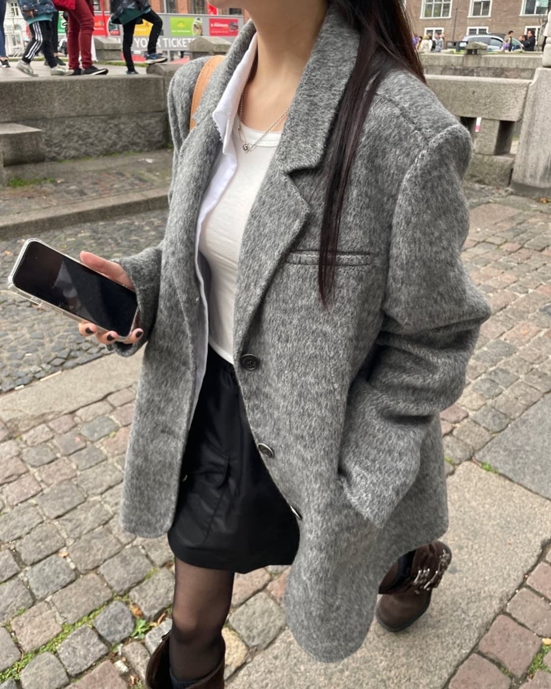 헤더먼트 실크 하프코트 상품이미지3