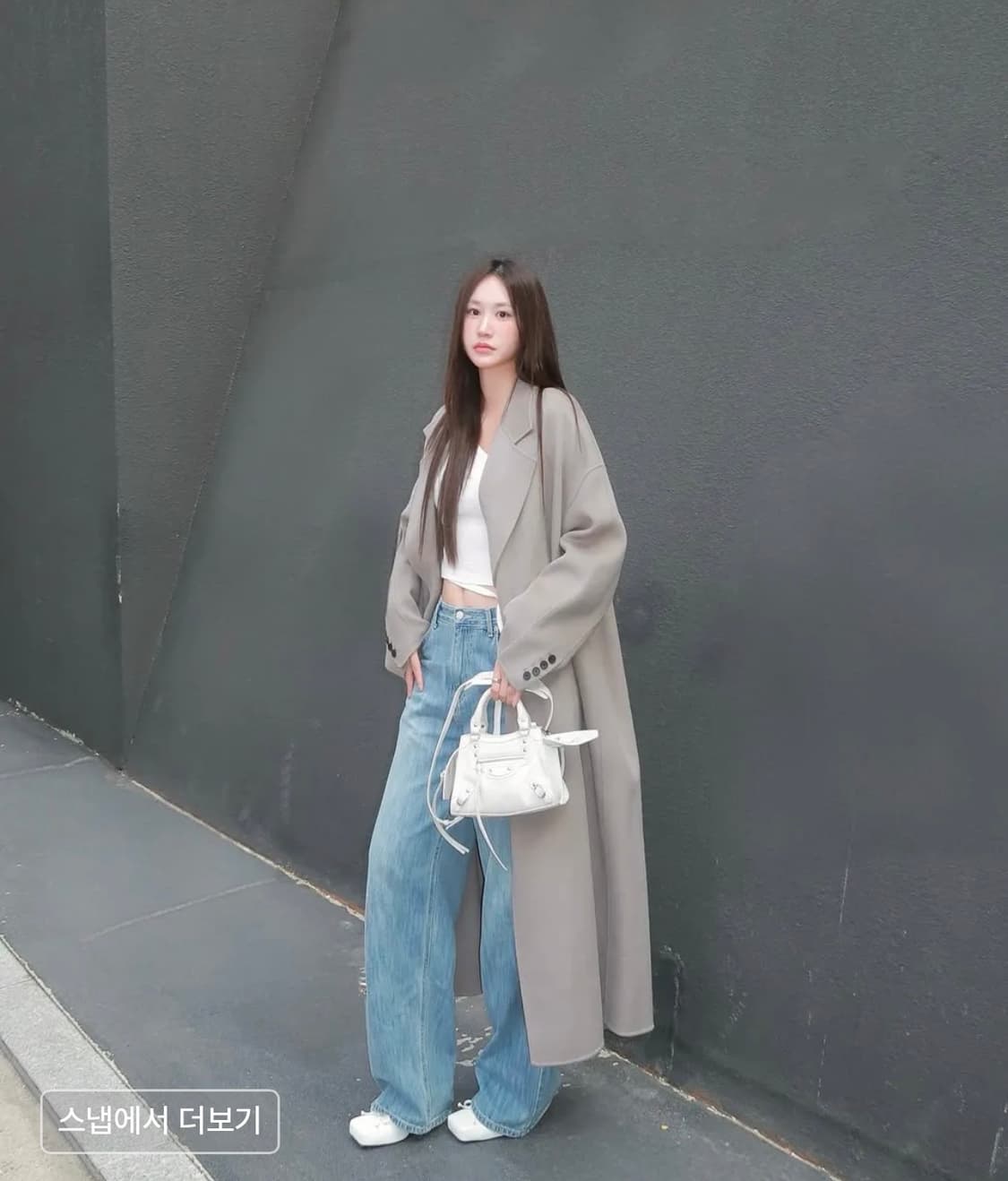 트리밍버드 핸드메이드 와이드 롱코트 카키 그레이 2size 상품이미지1