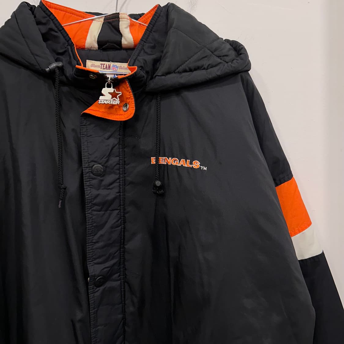 NFL 스타터 올드스쿨 신시내티 뱅골즈 누빔 봄버자켓 상품이미지1