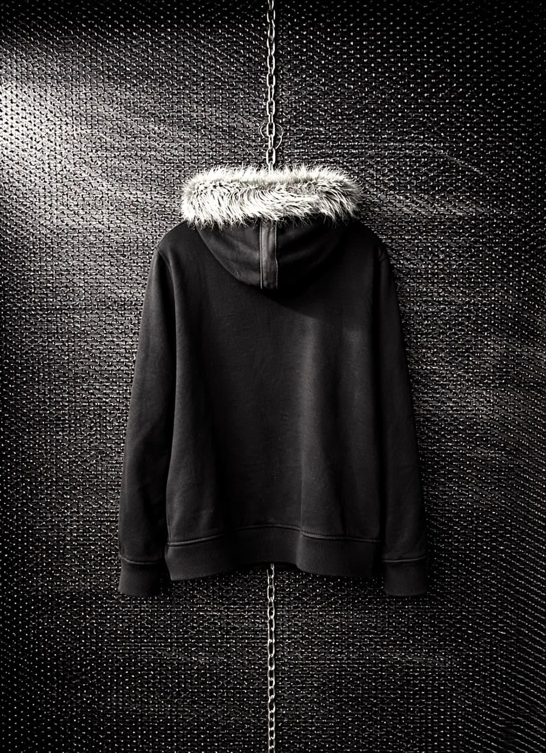 Center clease 퍼 후드집업 상품이미지2