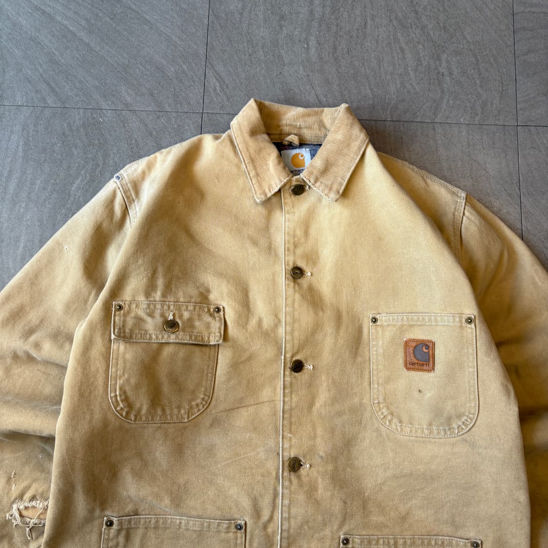 칼하트 정품 C02 베이지 덕 초어 자켓 상품이미지2