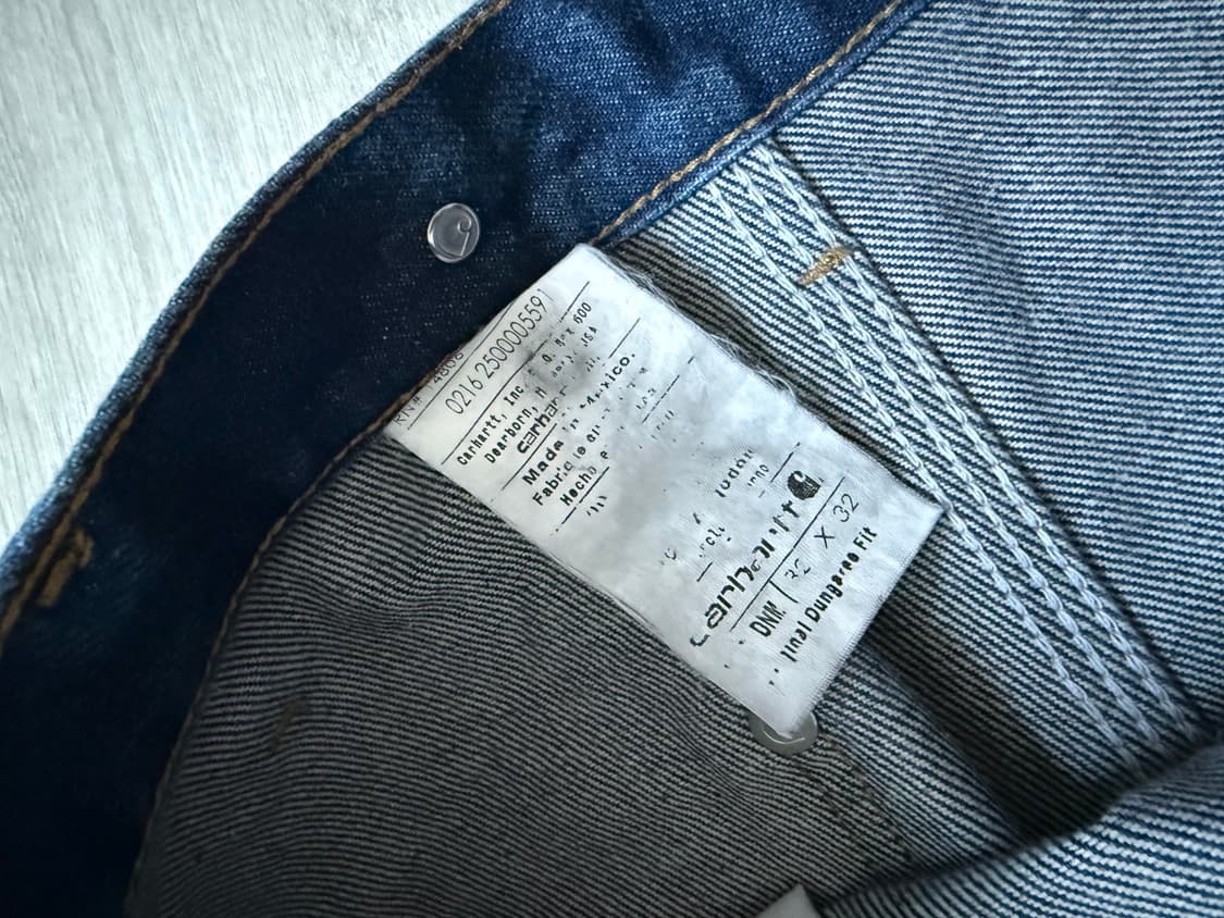 32x32 칼하트 더블니 데님 워크팬츠 상품이미지2