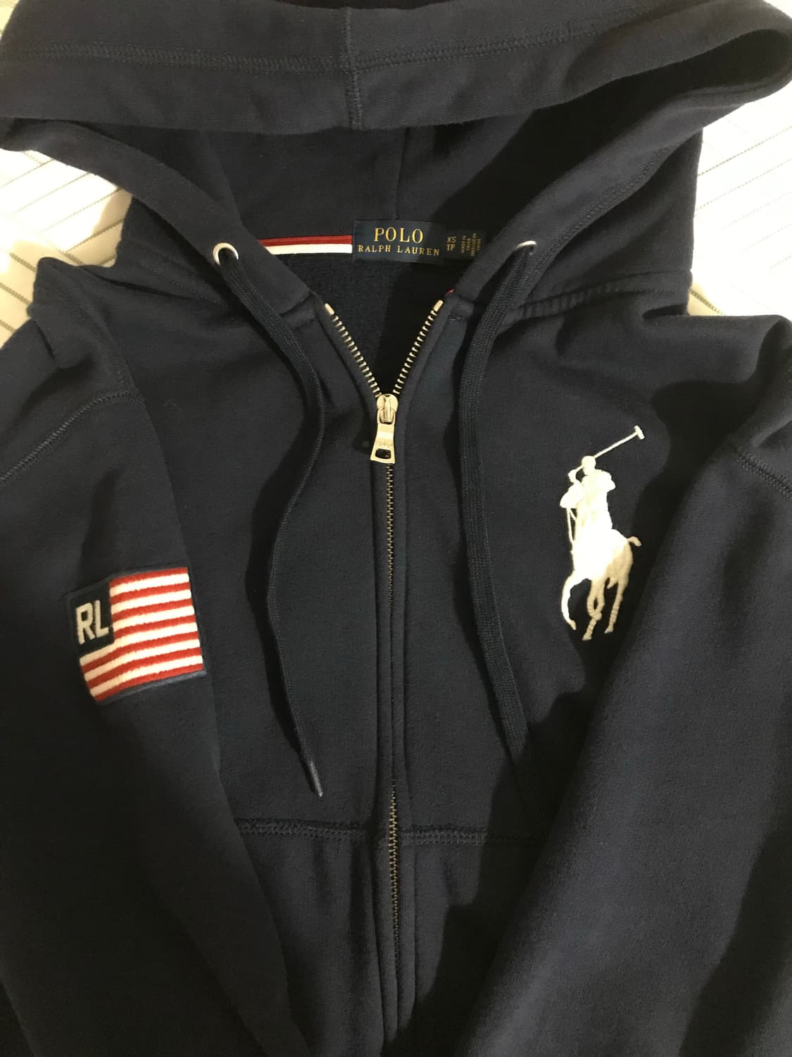 폴로 성조기 후드집업 팔아요 상품이미지1
