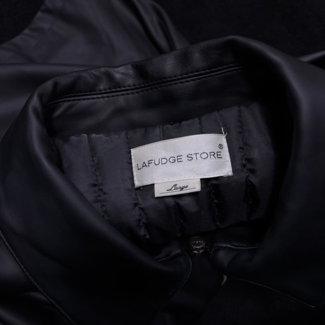 L 라퍼지스토어 블랙 투웨이 레더자켓 상품이미지4