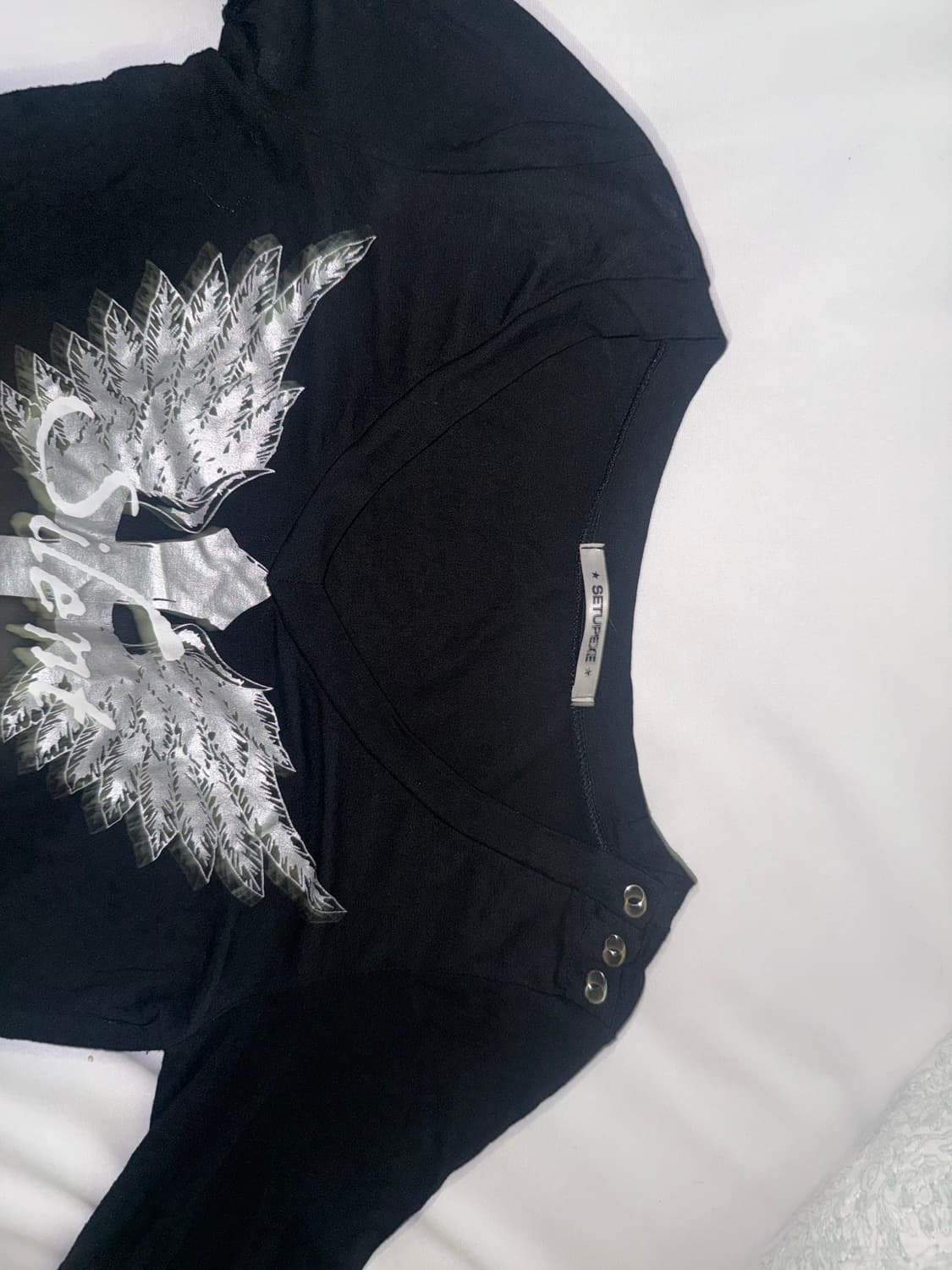 셋업이엑스이 V-NECK CROSS TOP / BLACK OS 상품이미지8