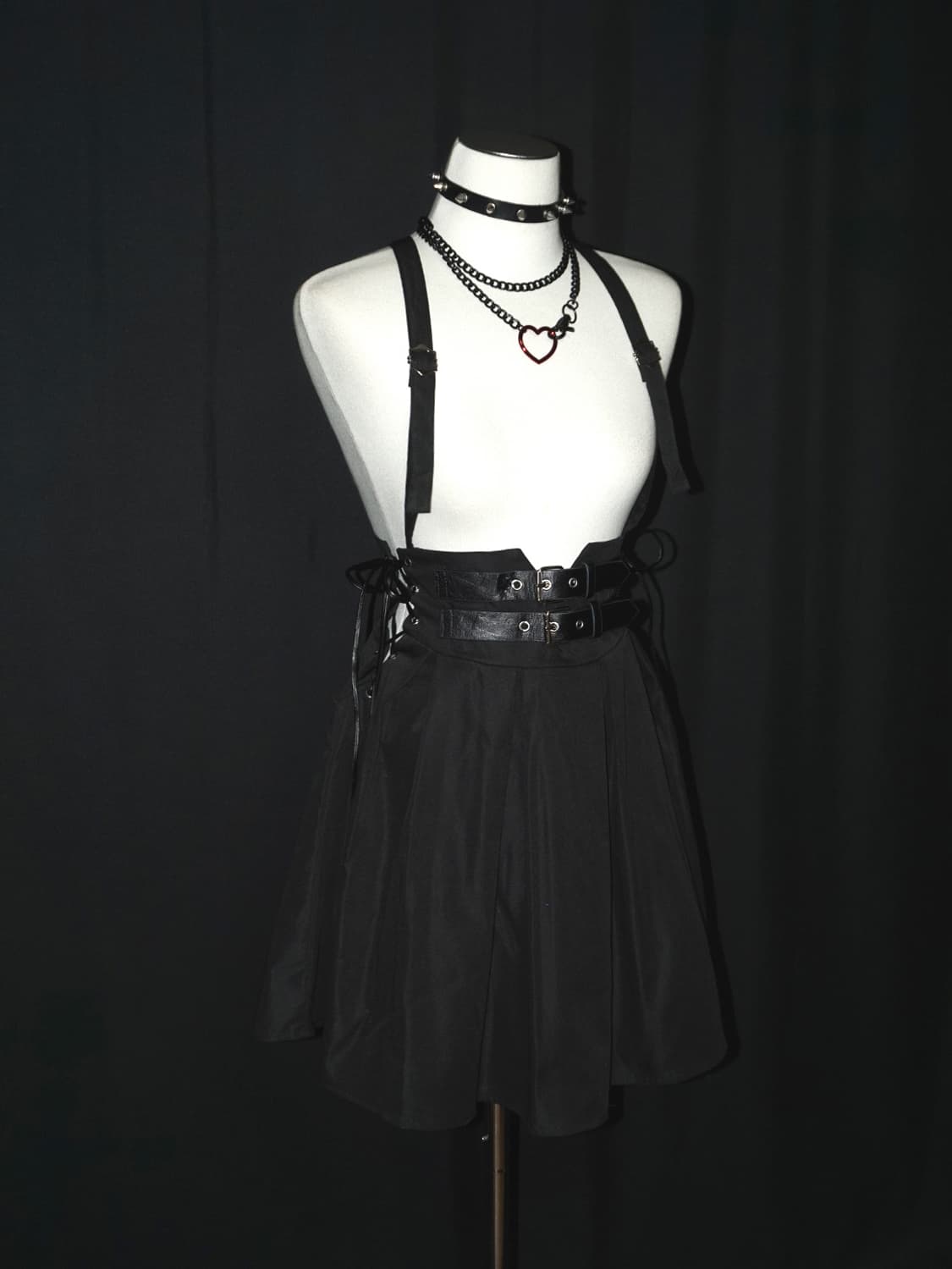 gothic side corset skirt  상품이미지3