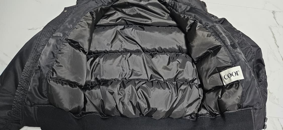 쿠어 스탠드 칼라 넥 다운 푸퍼 블랙 S 상품이미지3