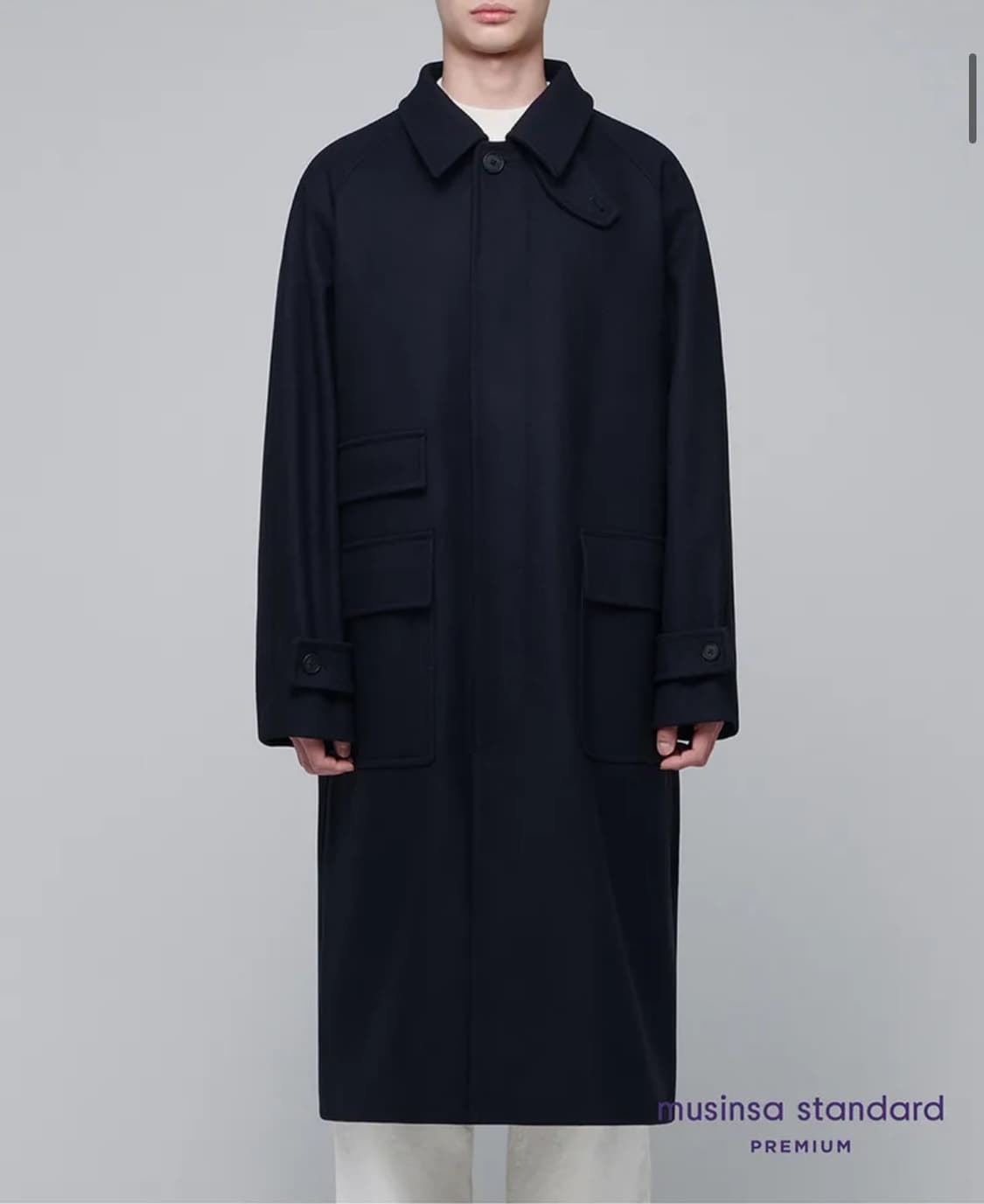 무신사 스탠다드 캐시미어 MTR 발마칸코트 네이비 M  상품이미지6