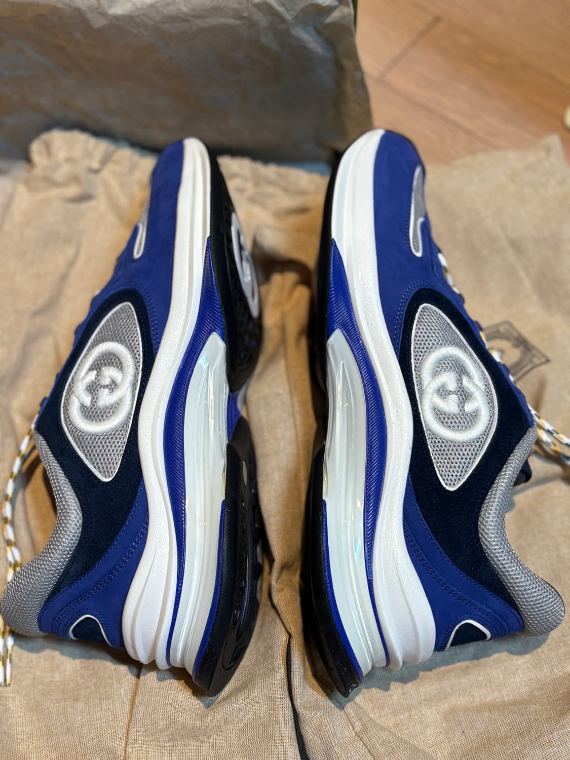 구찌(Gucci) 런(Run) 블루 스니커즈 UK9.5 상품이미지10