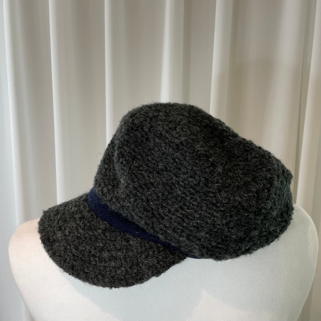 비비안웨스트우드 울 헌팅캡 베레모-차콜 상품이미지4