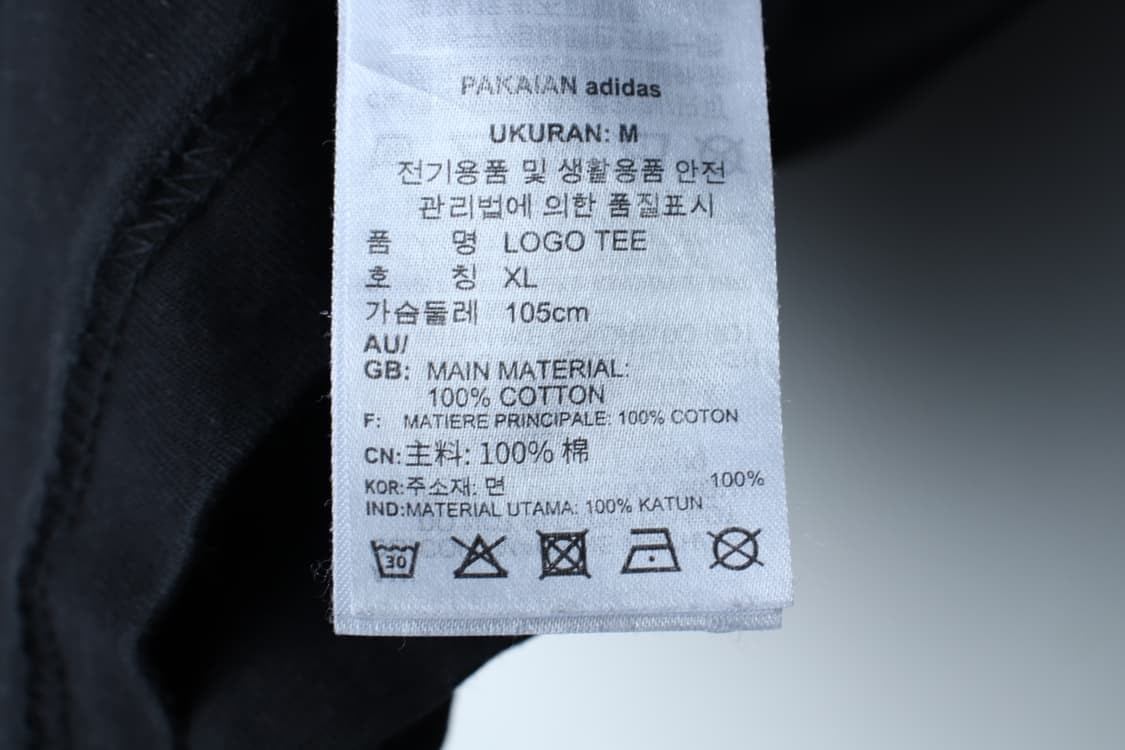 (XL) 아디다스 반팔 티셔츠 오리지널 블랙 올드스쿨 헤비-H30953 상품이미지6