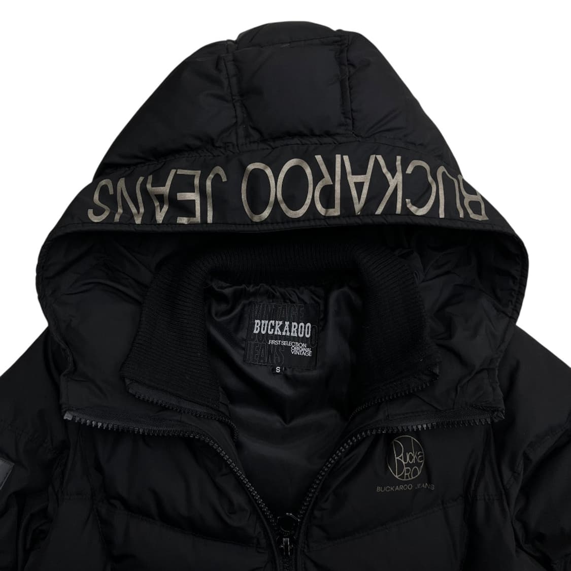 버커루 사이드패치 블랙 후드패딩 S 상품이미지6
