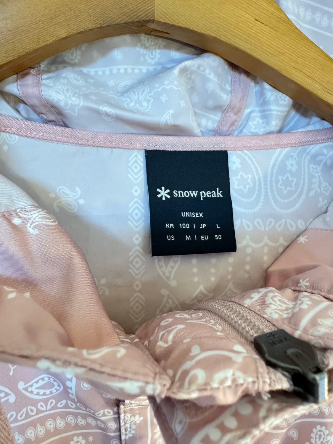 [L] 스노우피크 페이즐리 핑크 아노락 상품이미지4