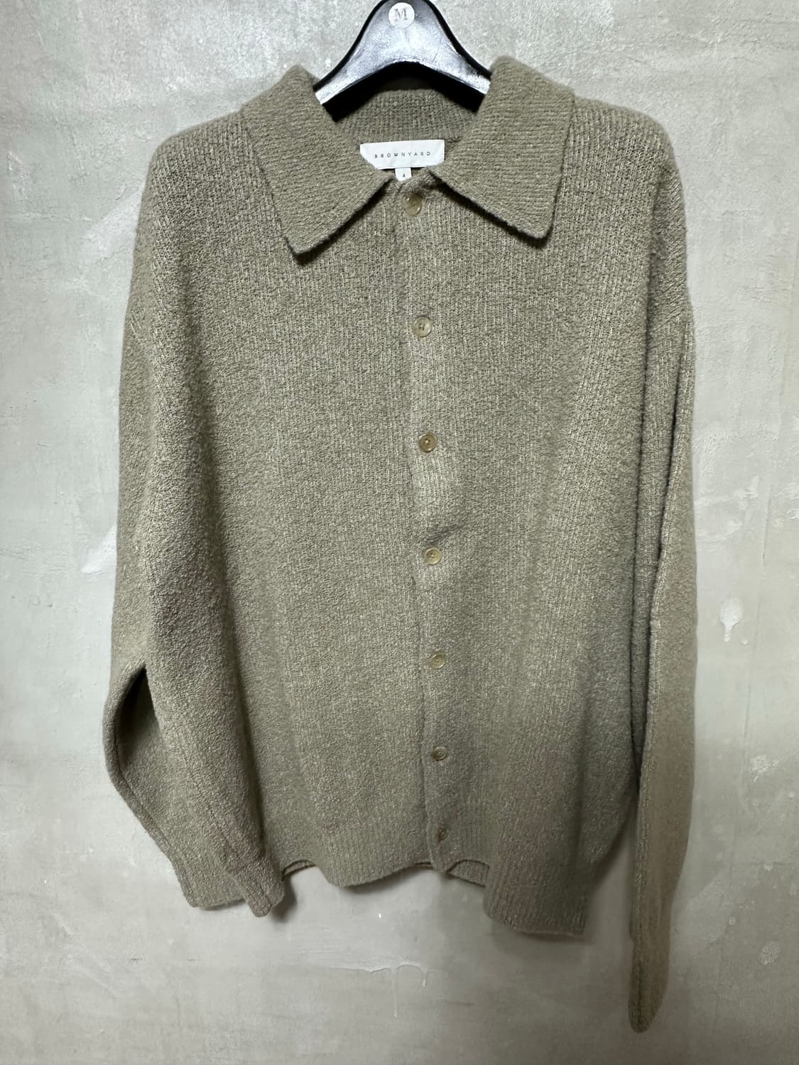 브라운야드 카라 가디건4 라이트 올리브 상품이미지1