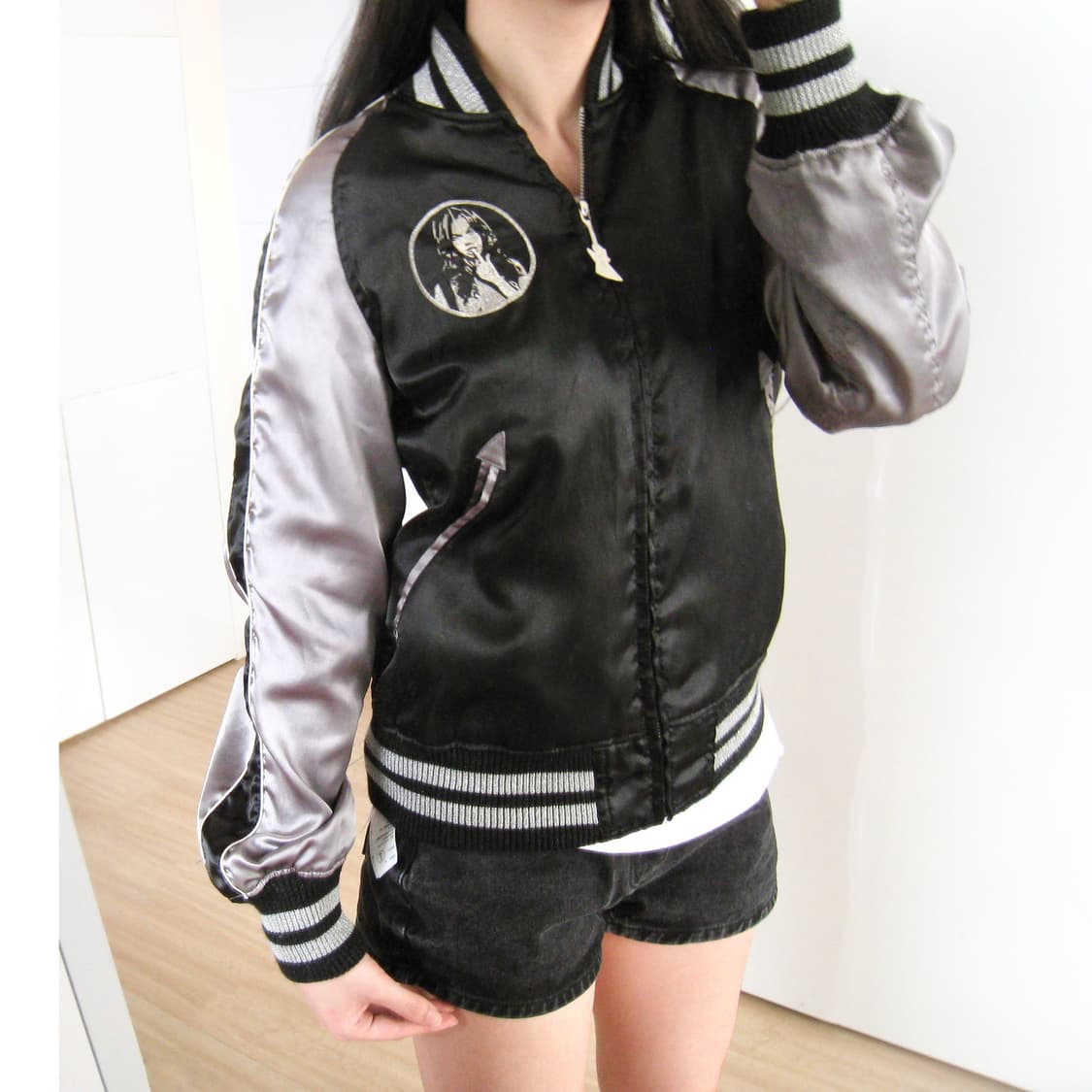 히스테릭글래머 블랙&실버 글로우 블루종 *rare 상품이미지9