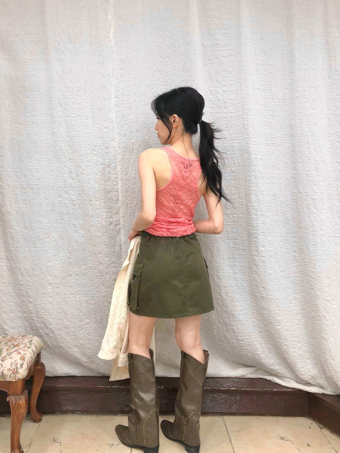 Coral mesh sleeveless 상품이미지3