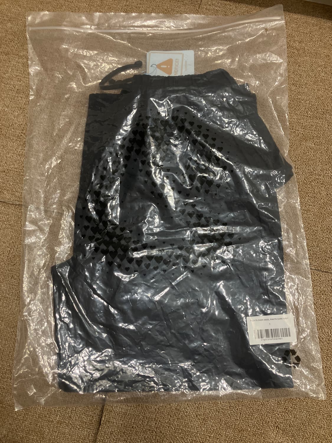 코이세이오 플리츠 오버 울 팬츠 다크네이비 1사이즈 상품이미지4