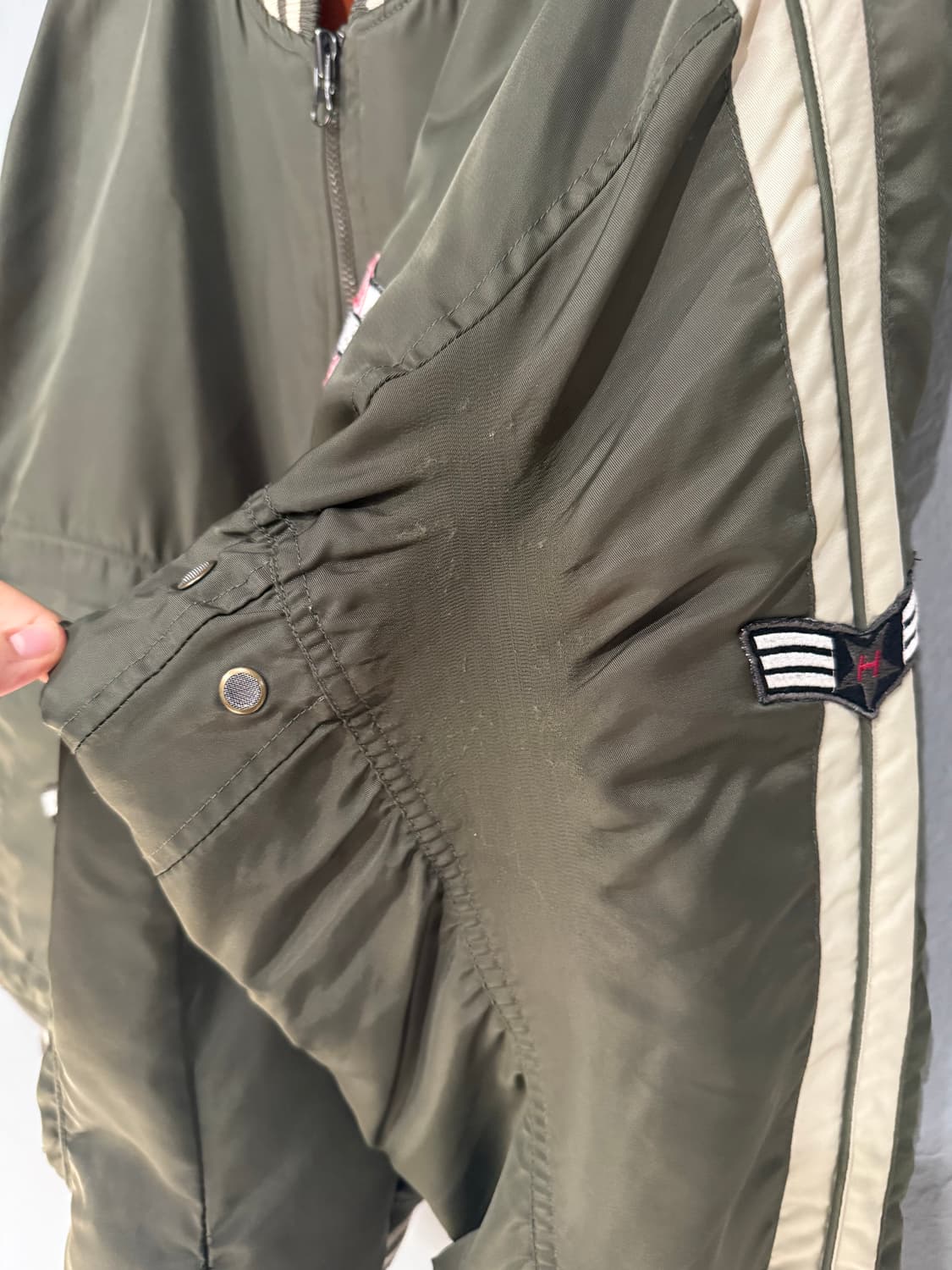 patch point line detail flight jumper 상품이미지9
