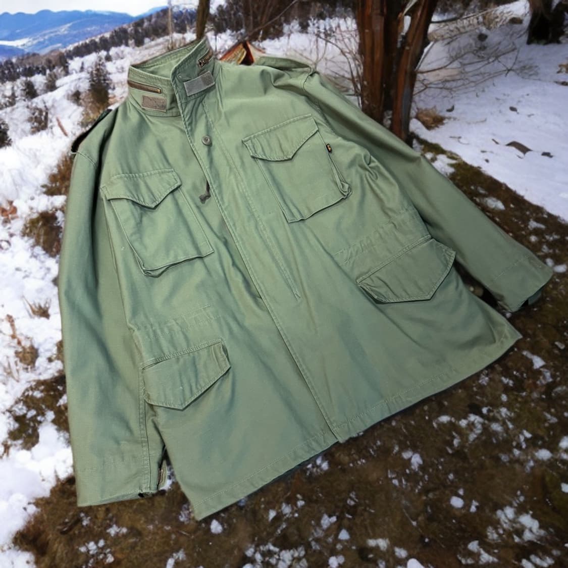 알파인더스트리 재팬 M65 필드자켓 카키 (XL) 상품이미지1