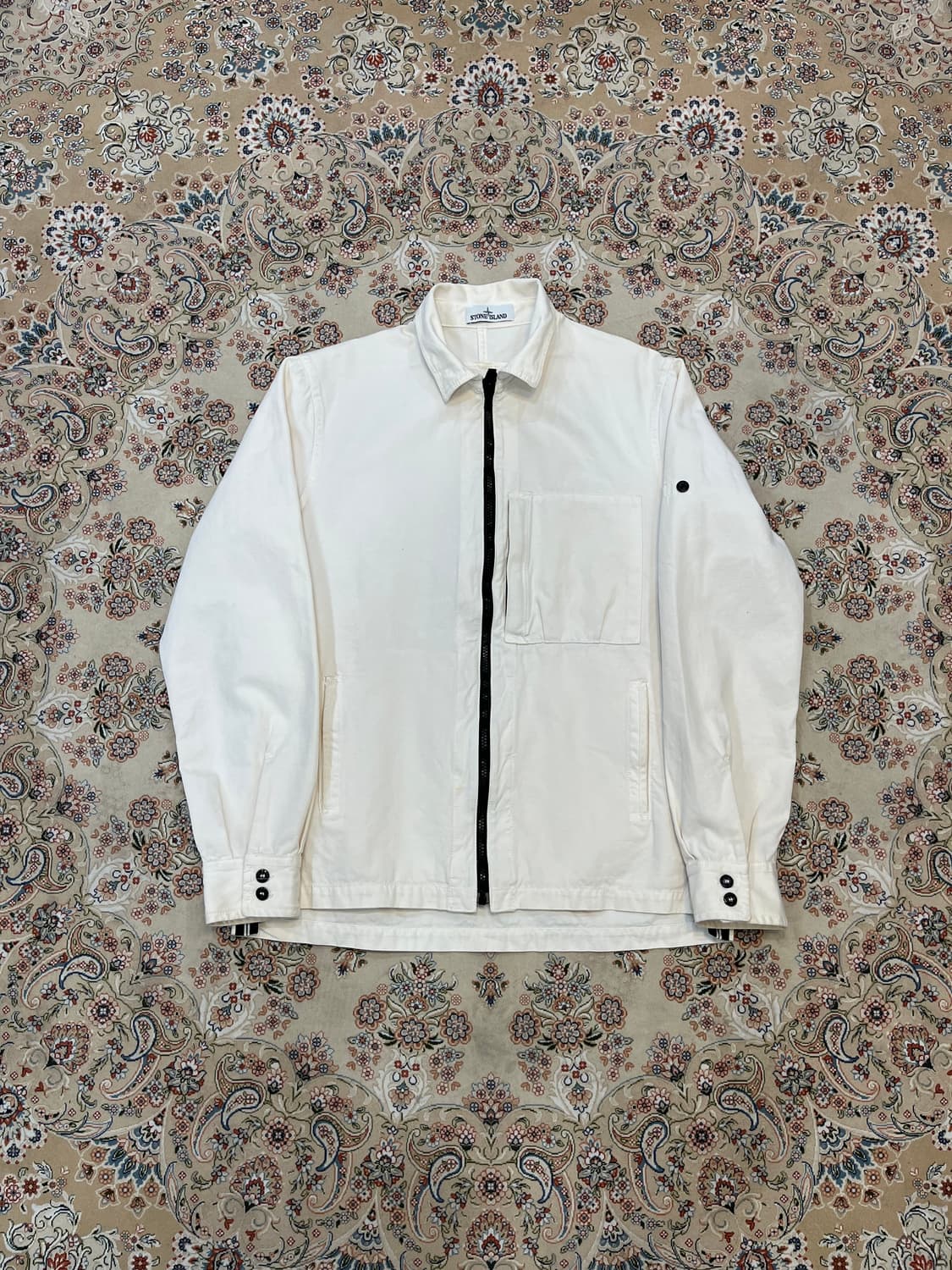 스톤아일랜드 브러쉬드 코튼 오버 셔츠 자켓 상품이미지1