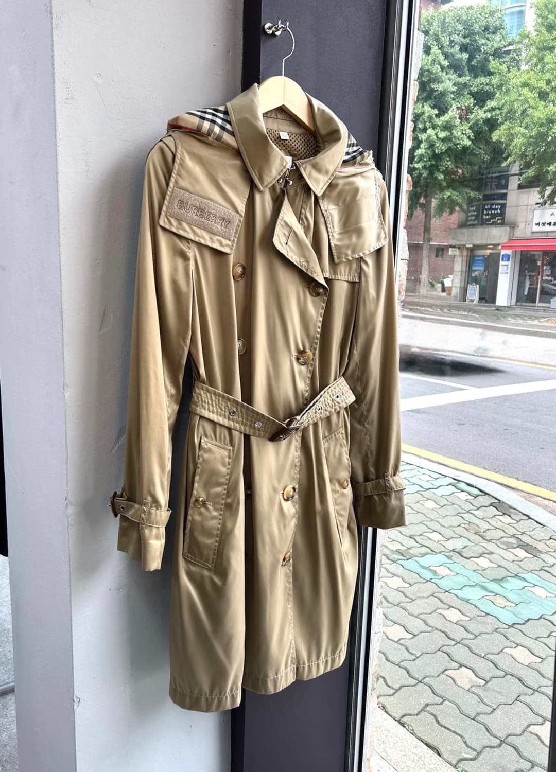 UK12/ 버버리 신형 디태처블 후디드 트렌치코트 상품이미지3