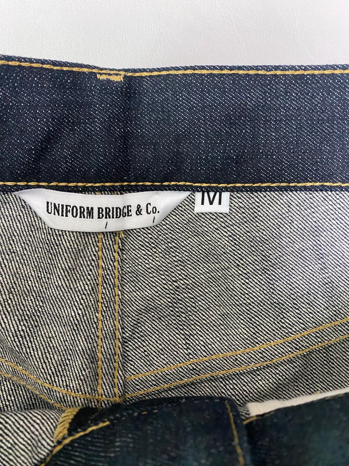 유니폼브릿지 셀비지 데님팬츠 M 딥인디고 상품이미지3