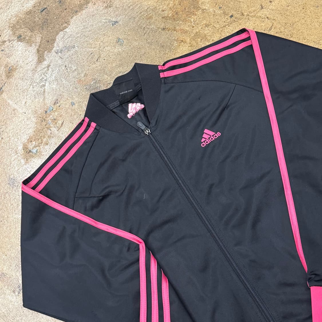 [정품/95] 아디다스 블랙 핑크 삼선 트랙탑 져지 b19 상품이미지1