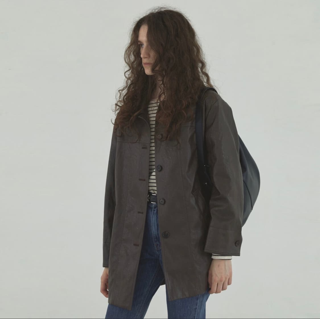 블루브릭 브라운 레더자켓 상품이미지1