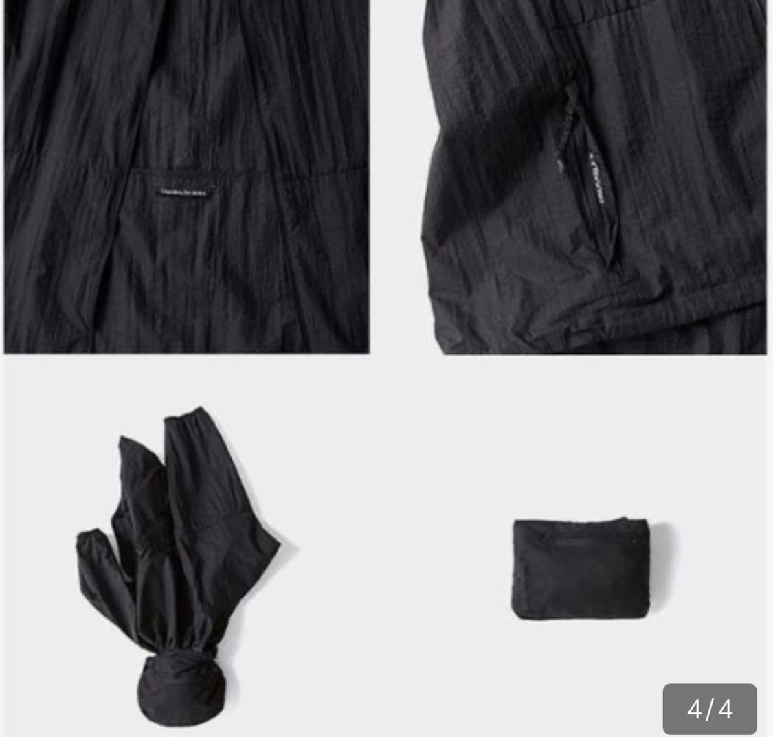 뉴발란스 블랙 팩커블 경량 나일론 바람막이 100 L 상품이미지8