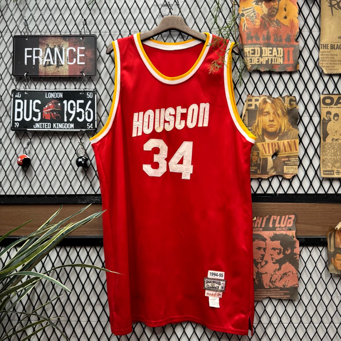 00s 미첼앤네스 X NBA 휴스턴 어센틱 스로우백 저지 레드 상품이미지1